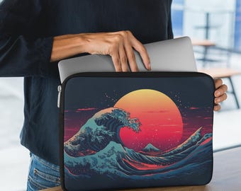 The Great Wave Laptop Sleeve, Laptop Case, Japanese Device Sleeve