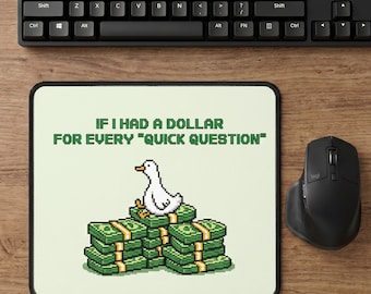 Silly Goose Mouse Pads, Funny Gift for Coworker, 8 Bit Mousepad 9"x7", Pixel Art Desk Mat, Sarcastic Humor Office Decor, Gamer Accessories