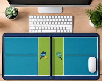 Pickleball Desk Mat, Court Desk Pad, Large Mouse Pad, Keyboard Mat, Home Office Decor, Pickleball Player Gift for Her, Sports Fan Gift
