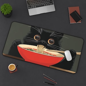 Cute Cat Desk Mat, Animal Desk Mat, Gaming Mouse Pad, Large Mousepad, Anime Desk Mat, Desk Pad for Work, Game Office Home XL, Cat Lover Gift