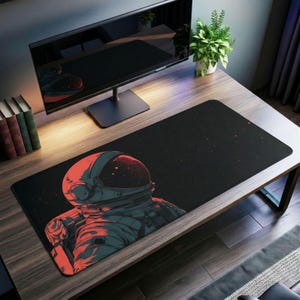 Astronaut-bureaumat: Sci-Fi Galaxy-gamingmuismat, galactic office-decor