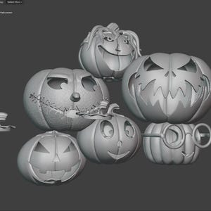 7 pcs Halloween,  3D STL File, for 3D Printer ,3D Print Model Gift Movie Lover Action Figure 3d model