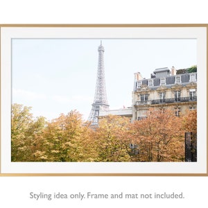 Paris Fotografie - Eiffelturm im Herbst, Paris Kunstdruck, Herbst Deko, Galeriewand, große Wandkunst, French Home Decor
