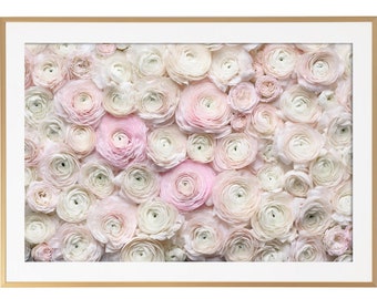 Paris Photography - Carpet of Ranunculus, Paris Art Print, Pastel Decor, Gallery Wall, Large Wall Art, French Home Decor