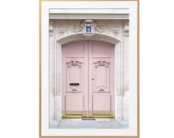 Paris Photography - Iced Blush Door, Paris Art Print, Pastel Decor, Gallery Wall, Large Wall Art, French Home Decor