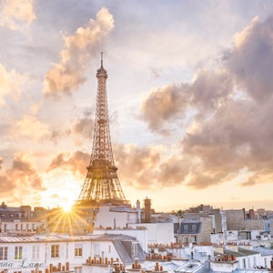Paris Fotografie - Nach dem Sturm, Paris, Eiffelturm, Galerie Wandkunst, Französisches Wohndekor, Reise, Fotografie, große Wandkunst
