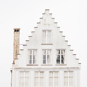Europe Travel Photography - White House in Bruges, Architecture Photo, Travel Fine Art Photograph, Wall Decor, Large Wall Art