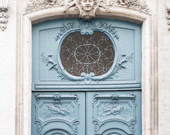 Paris Photography - Le Porte Bleu, Paris Door Fine Art Photograph, French Travel Home Decor, Architecture, Large Wall Art