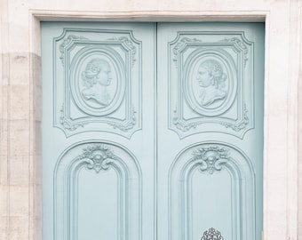 Paris Photography - Mint Door in the Marais, Paris Fine Art Photograph, French Travel Home Decor, Architecture, Large Wall Art