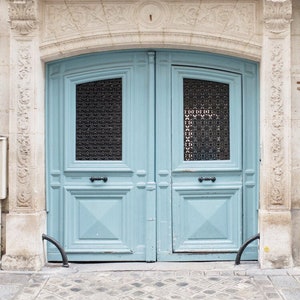 Paris Photography - Behind Blue Doors, Paris Architecture Fine Art Photograph, Gallery Wall, French Travel Home Decor, Large Wall Art