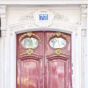 Paris Fotografie - Tür 77, Reise Architektur Fotografie, Fine Art Fotografie, große Wandkunst, French Home Decor, Galeriewand