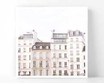 Paris Photography - Apartments Along the Seine, 5x5 Paris Fine Art Photograph, French Home Decor, Wall Art, Gallery Wall