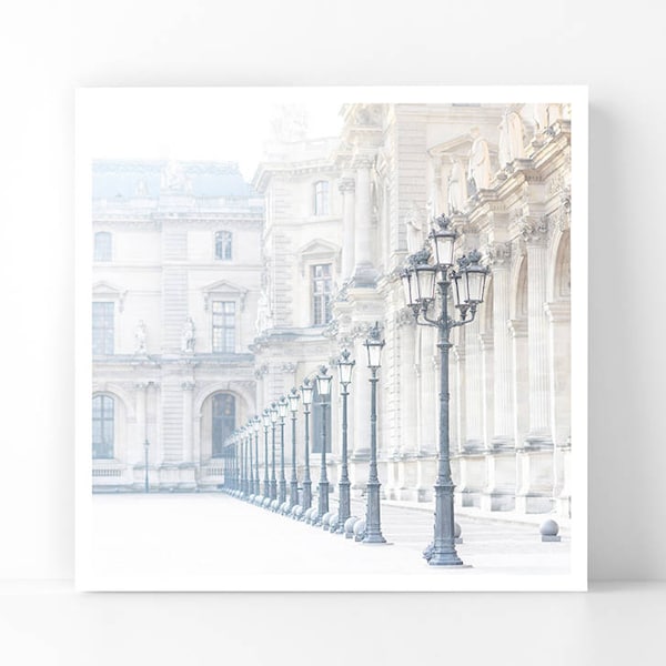 Paris Photography - Louvre Lamposts, Paris, 5x5 Paris Fine Art Photograph, French Home Decor, Wall Art, Gallery Wall