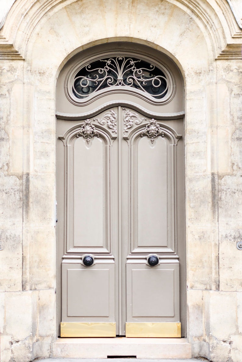 Paris Photography Art Nouveau Door, Travel Architecture Photography, Fine Art Photograph, Large Wall Art, French Home Decor, Gallery Wall image 1