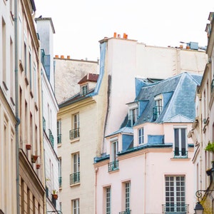 Paris Photography - Pink Apartment, Paris Architecture, Urban Decor, French Decor, Large Wall Art