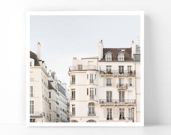 Paris Photography - Ile Saint Louis Apartments, 5x5 Paris Fine Art Photograph, French Home Decor, Wall Art, Paris Gallery Wall