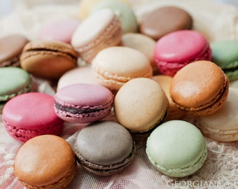 Paris Photo - Macarons - Food Photography, French patisserie, Kitchen Wall Decor, Large Wall Art