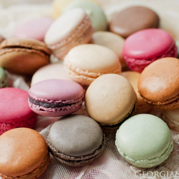 Paris Photo - Macarons - Food Photography, French patisserie, Kitchen Wall Decor, Large Wall Art