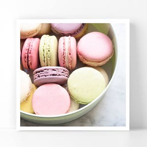 Paris Photography - Pastel Macarons, 5x5 Paris Fine Art Photograph, French Home Decor, Wall Art, Paris Gallery Wall