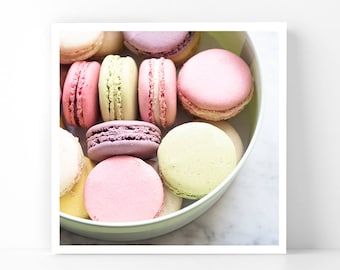 Paris Photography - Pastel Macarons, 5x5 Paris Fine Art Photograph, French Home Decor, Wall Art, Paris Gallery Wall