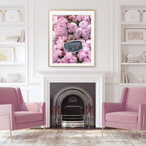 Parispionfotografi - Pionförsäljaren, Vertikal Stor Väggkonst, Resefotografi, Blommig Fransk Heminredning bild 4