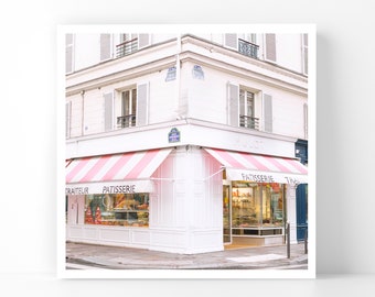 Paris Photography - Pink Patisserie in Saint Germain, 5x5 Paris Fine Art Photograph, French Home Decor, Wall Art, Gallery Wall