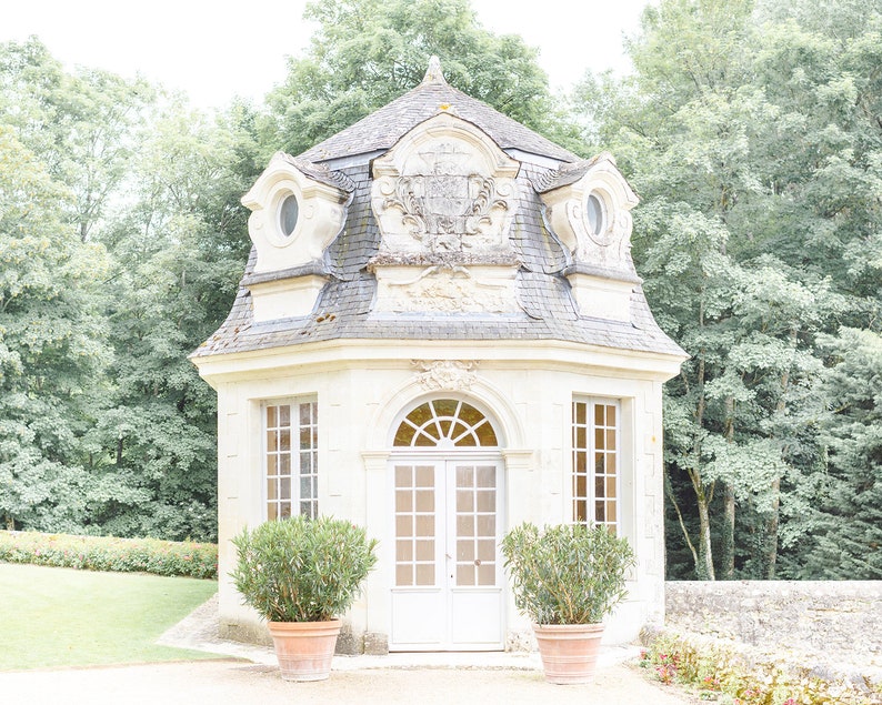 France Photography, Petite Chateau, Villandry, French Home Decor, Europe Fine Art Travel Photograph, Large Wall Art image 1