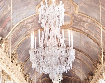 Versailles Photography, Glittering Light, Paris Art Print, Chandeliers, French Wall Decor, Large Wall Art