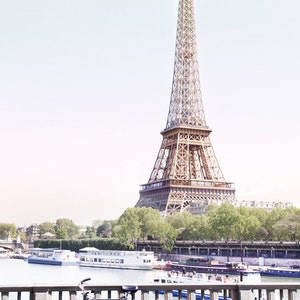 Paris Photography - Eiffel Tower with Bicycle, Paris Architecture, Urban Decor, French Decor, Large Wall Art