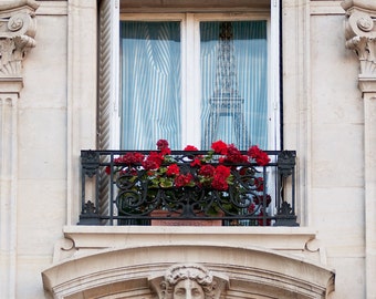 Paris Photo - Paris Reflections - Fine art travel photograph, Paris, France, Window, Eiffel Tower, urban architecture, decor