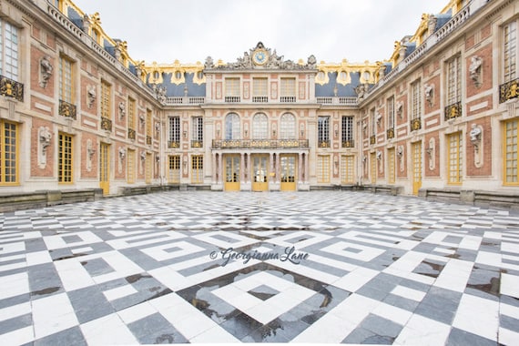 Paris Photography, the Marble Court, Versailles, Paris Art Print,  Architecture Photography, French Wall Decor, Large Wall Art 