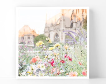 Paris Photography - Autumn Garden at Notre Dame, 5x5 Paris Fine Art Photograph, French Home Decor, Wall Art, Gallery Wall