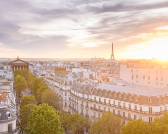 Paris Photography - View from Printemps, Paris, Eiffel Tower, Gallery Wall, French Home Decor, Travel Fine Art Photograph, Large Wall Art