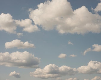 Cloud Photography, Nature Fine Art Photograph, Home Decor, Blue Sky Wall Decor