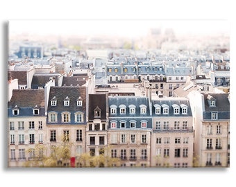 Paris Architecture Photograph on Canvas, A Paris View, Rooftops Fine Art Photograph on Canvas, French Home Decor, Large Wall Art