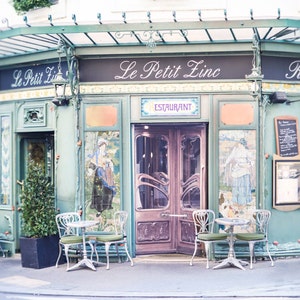 Paris Photography - Le Petit Zinc, Paris Home Decor, Paris Wall Art, Travel Fine Art Photograph, Kitchen Art, Large Wall Art