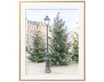 Paris Photography - Holiday in Place Dauphine, Christmas Decor, Large Wall Art, French Home Decor