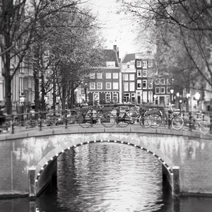 Amsterdam Photography - Black and White Amsterdam Fine Art Photograph, Travel Wall Decor, Large Wall Art