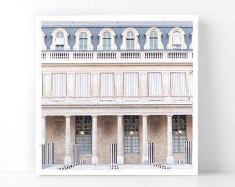 Paris Photography - Palais Royal Columns, 5x5 Paris Fine Art Photograph, French Home Decor, Wall Art, Paris Gallery Wall