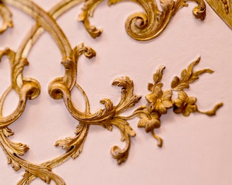 Versailles Paris Photograph, Golden Leaves,  Architectural Detail, Large Wall Art, French Wall Decor