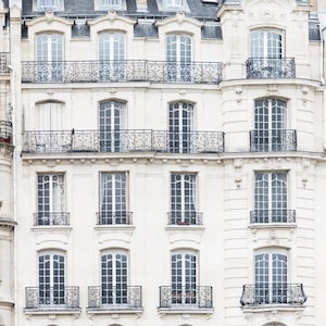 Paris Architecture Photograph - Apartments on Ile de la Cite, Travel Photography, Large Wall Art, Neutral French Home Decor, Fine Art Photo