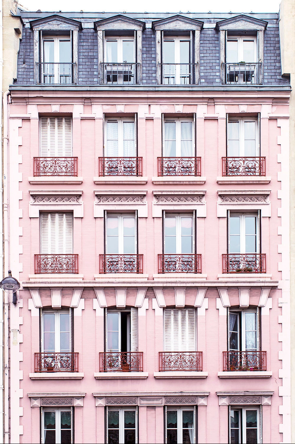 Paris Photography - Pink House on Rue La Grange, Architecture