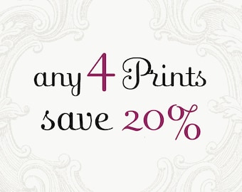 Custom Print Set - Choose Four Photographs and Save 20%, Home Decor, Large Wall Art