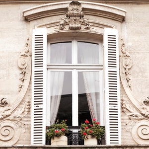 Paris Window Photography Le Fenetre, French Home Decor, Large Wall Art image 3