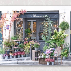 Paris Photo Canvas, Oz Garden Flower Shop, Fine Art Gallery Wrapped Canvas, Large Wall Art, French Home Decor