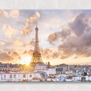 Photograph on Canvas, After the Storm, Eiffel Tower, Paris Fine Art Photo on Gallery Wrapped Canvas, Travel Home Decor,  Large Wall Art