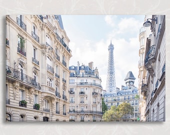 Paris Photograph on Canvas, Under Paris Skies, Architecture Fine Art Photo on Canvas, French Home Decor, Large Wall Art