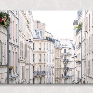 Photograph on Canvas, Apartments in Montmartre, Paris Fine Art Photo on Gallery Wrapped Canvas, Travel Home Decor,  Large Wall Art