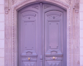 Paris Photography - Lavender Door, Architectural Home Decor, French Decor, Large Wall Art