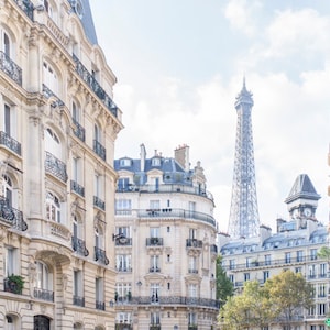 Paris Photography Under Paris Skies, Eiffel Tower, Paris Art Print, Travel Fine Art Photograph, French Home Decor, Large Wall Art image 1